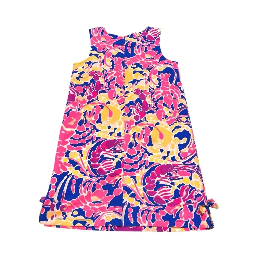 Lilly Pulitzer Little Lilly Classic Knit Pom Pom Shift Dress with Pockets